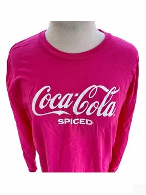 Coke Coca-Cola Spiced Pink Long Sleeve T-Shirt Size 2XL NEW Promotional
